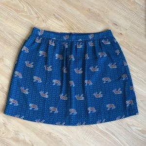 J crew tiger print mini skirt